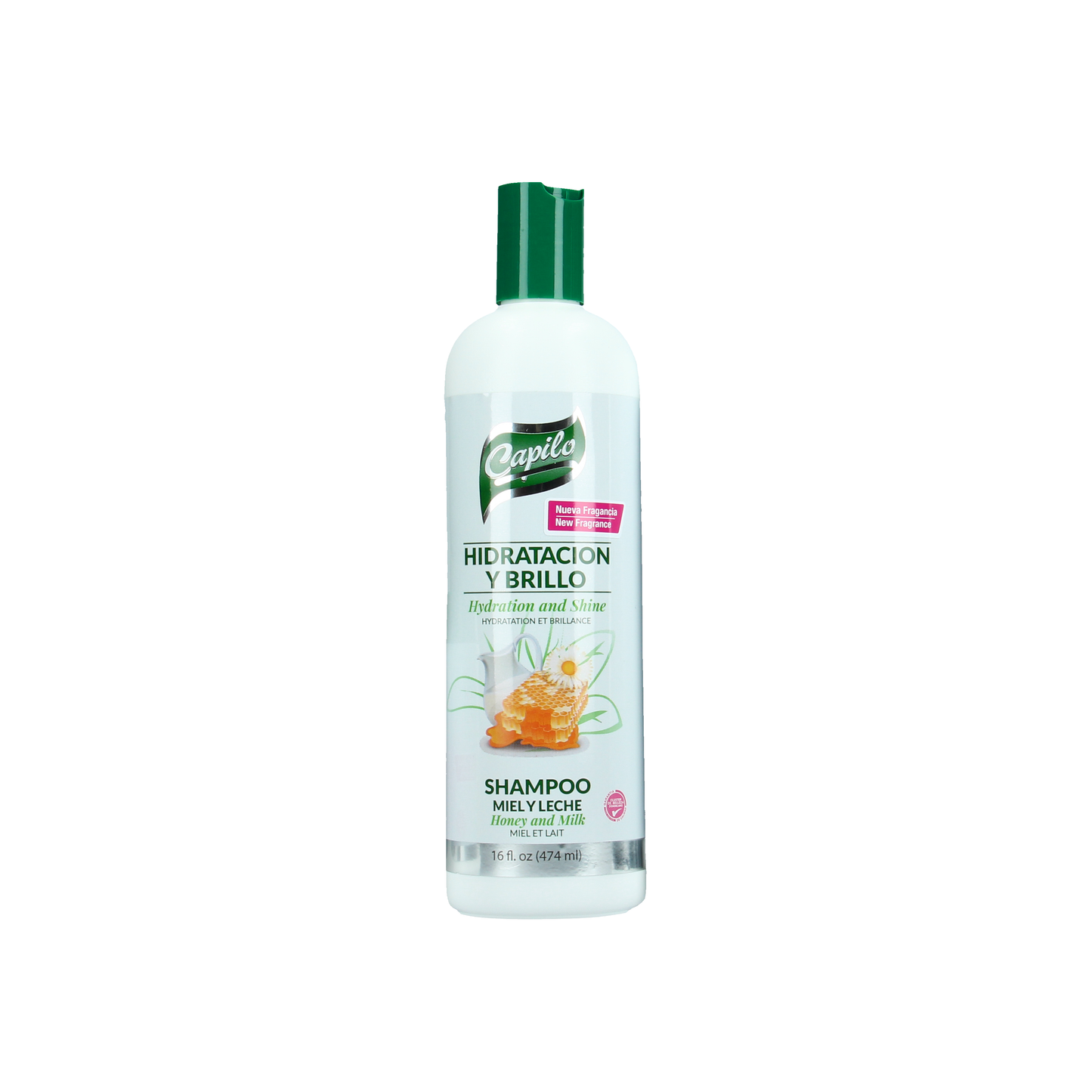 Shampoo Miel y Leche Capilo 16 oz.
