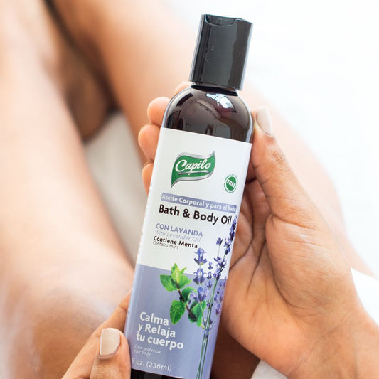 Aceite Corporal y para el Baño de Lavanda y Menta 8 oz.