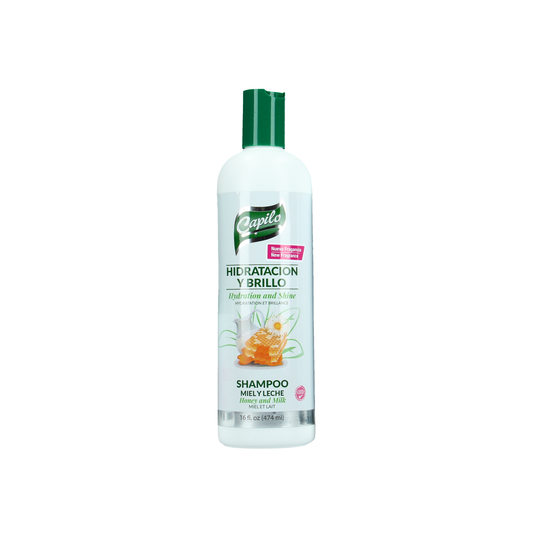 Shampoo Miel y Leche Capilo 16 oz.
