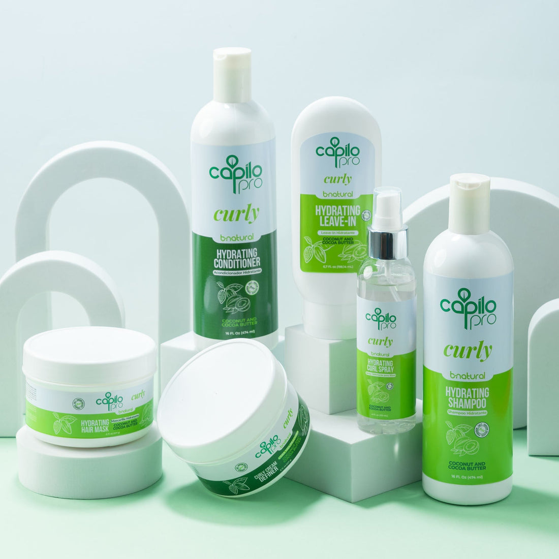 Línea Capilo Pro B-Natural hidratante para Rizos – Lab Capilo